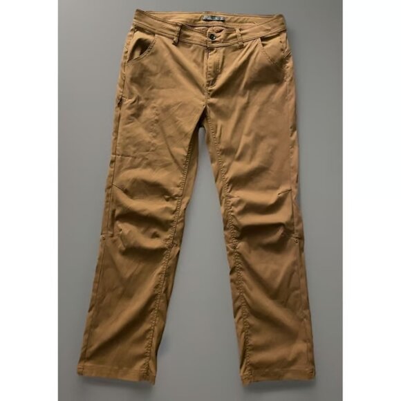 PrAna Halle Stretch Zion Pants Women's Hiking Earthbound Brown Size 14 - Picture 1 of 3